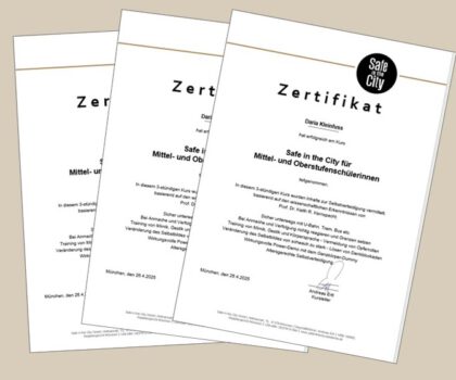 Safe in the City Zertifikat
